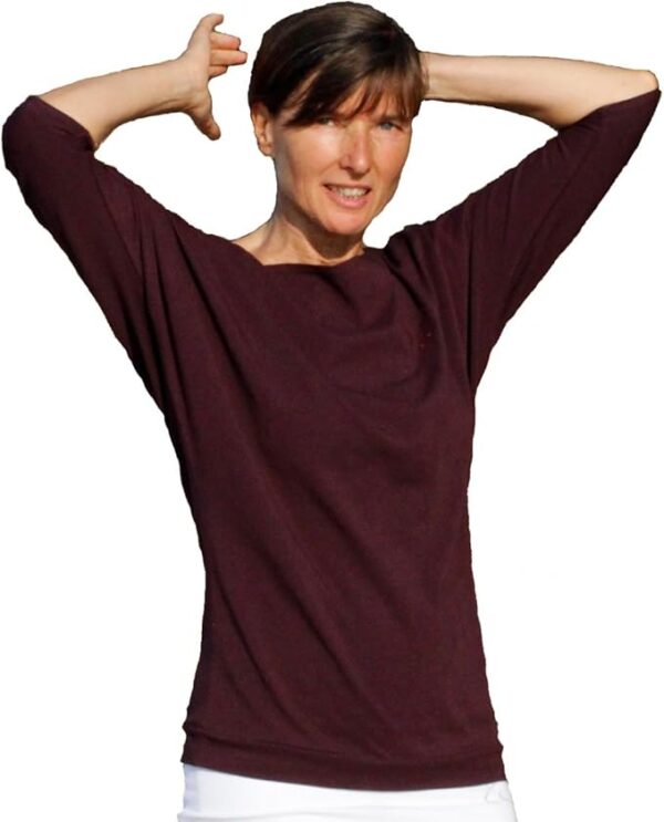 ESPARTO Yoga Halbarmshirt Sadaa mit U-Boot-Ausschnitt