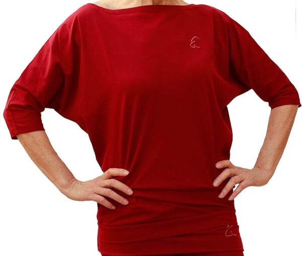 ESPARTO Yoga Halbarmshirt Sadaa mit U-Boot-Ausschnitt