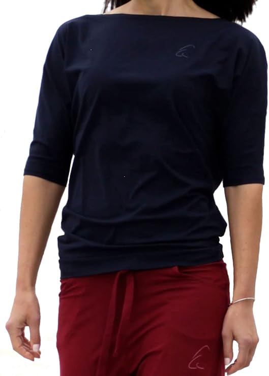 ESPARTO Yoga Halbarmshirt Sadaa mit U-Boot-Ausschnitt
