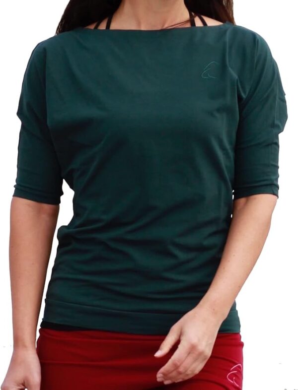 ESPARTO Yoga Halbarmshirt Sadaa mit U-Boot-Ausschnitt