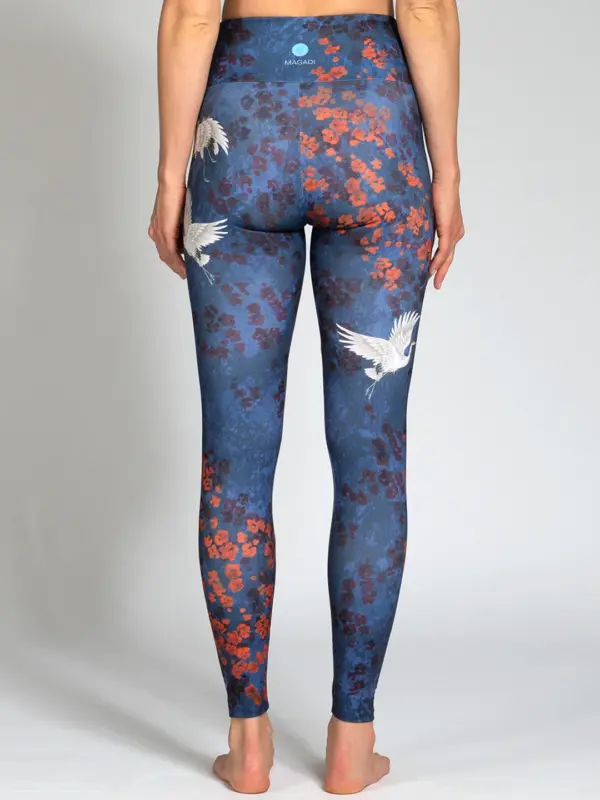 MAGADI Yoga Leggings Happy Birds aus Komfort-Stretch