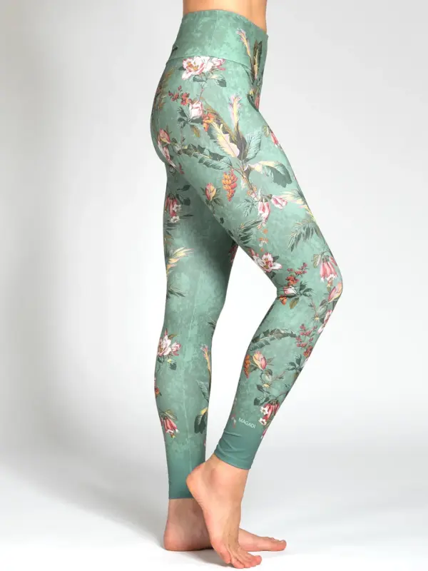 MAGADI Yoga Leggings Secret Garden aus Komfort-Stretch