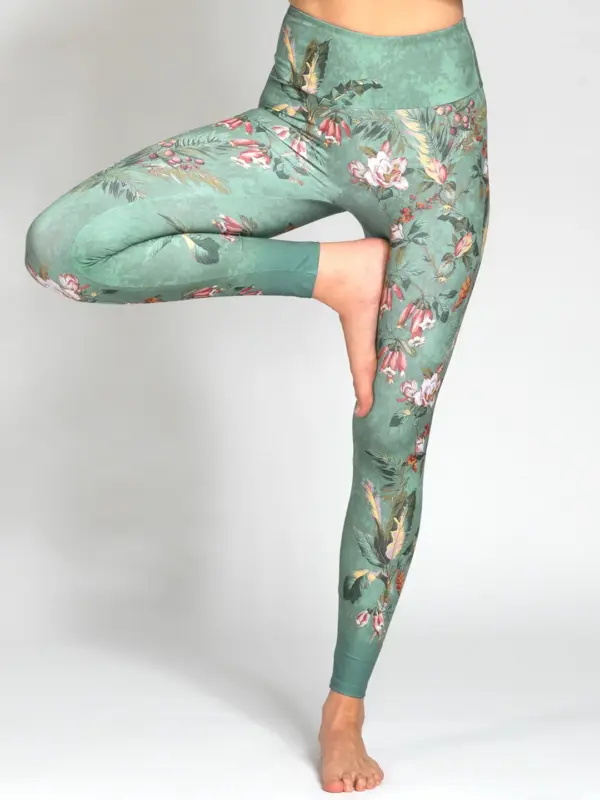 MAGADI Yoga Leggings Secret Garden aus Komfort-Stretch