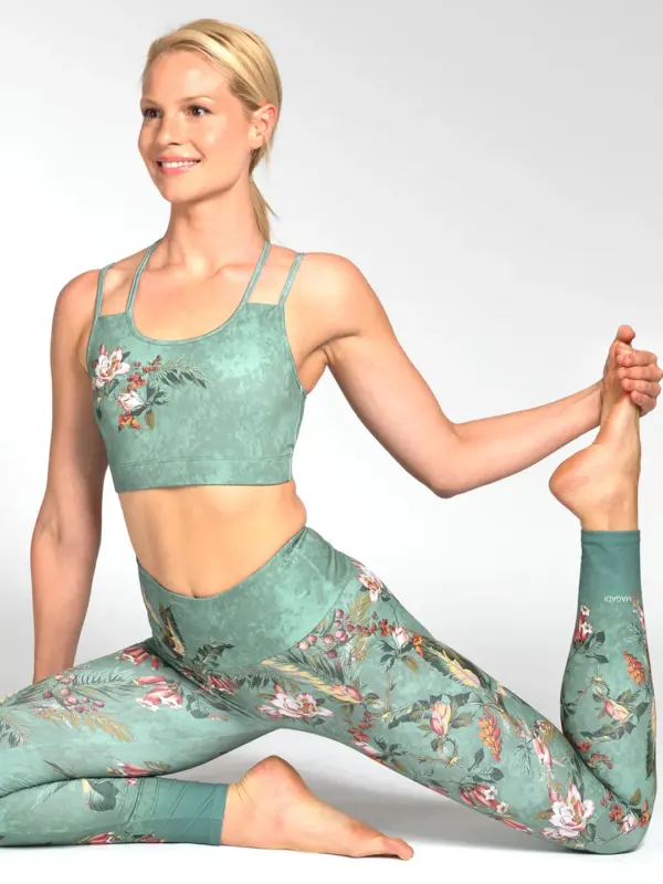 MAGADI Yoga Leggings Secret Garden aus Komfort-Stretch
