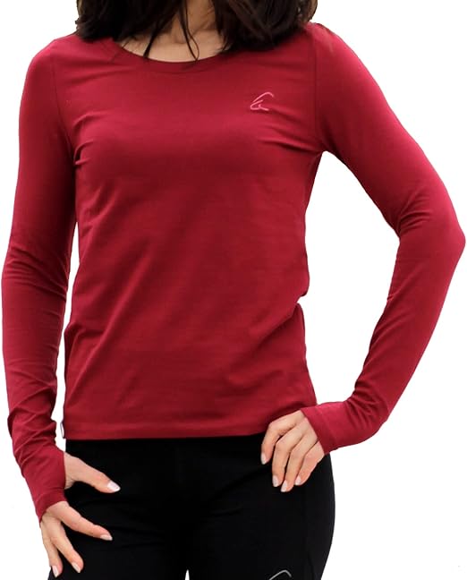 vicitra_granatrot ESPARTO Langarmshirt Vicitra