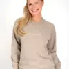 MAGADI  Sweater Bella Taupe mit Love Peace Yoga